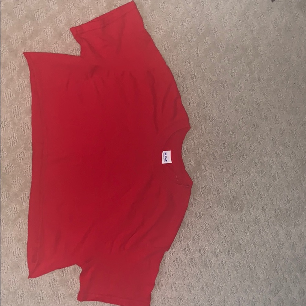 Red Crop top